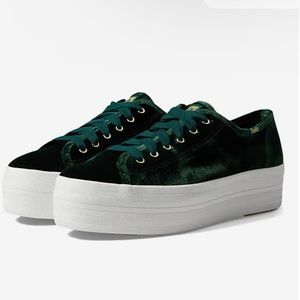 New Triple Up Keds Velvet Sneakers Women’s